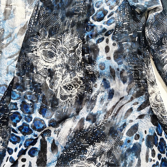 Sheer Leopard Print Cardigan Top - Picture 3 of 4